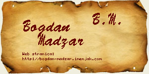 Bogdan Madžar vizit kartica
